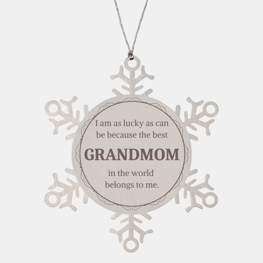 grandmom snowflake ornament unique gift for the best grandmom in the world christmas decoration holiday keepsake for grandmom