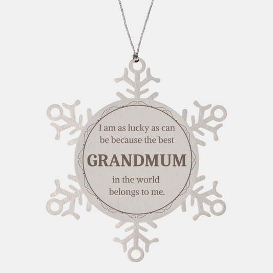 grandmum ornament belongs to me snowflake christmas gift for the best grandmum in the world unique holiday decoration for grandma