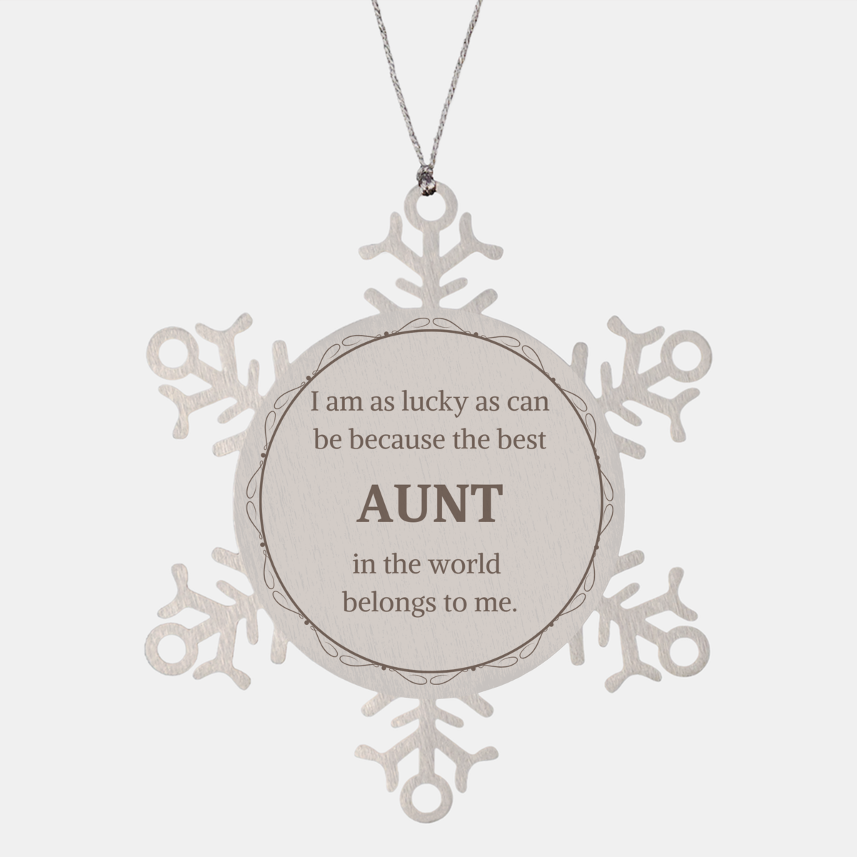 snowflake ornament best aunt lucky to belong to me christmas gift for christmas birthday holidays 150 characters