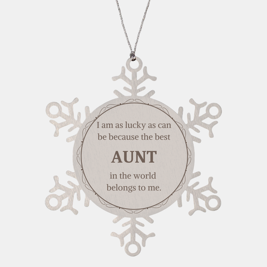 snowflake ornament best aunt lucky to belong to me christmas gift for christmas birthday holidays 150 characters