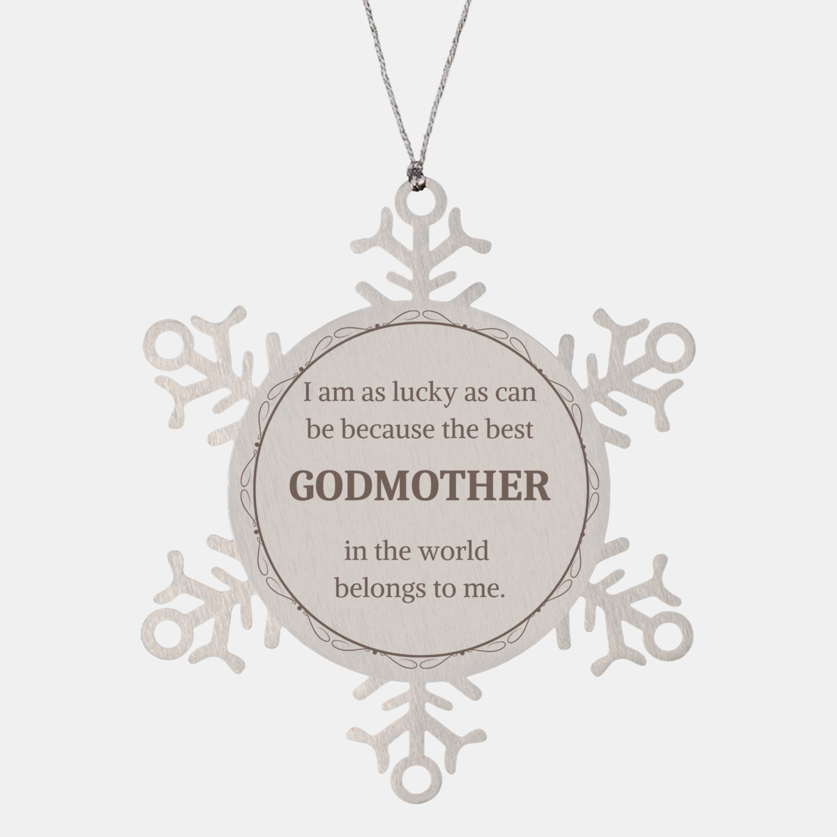 godmother snowflake ornament best godmother in the world belongs to me christmas gift for godmother unique engraved ornament for special occasions