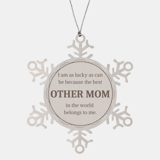 snowflake ornament other mom i am blessed with the best ever engraved christmas gift for holidays and celebrations