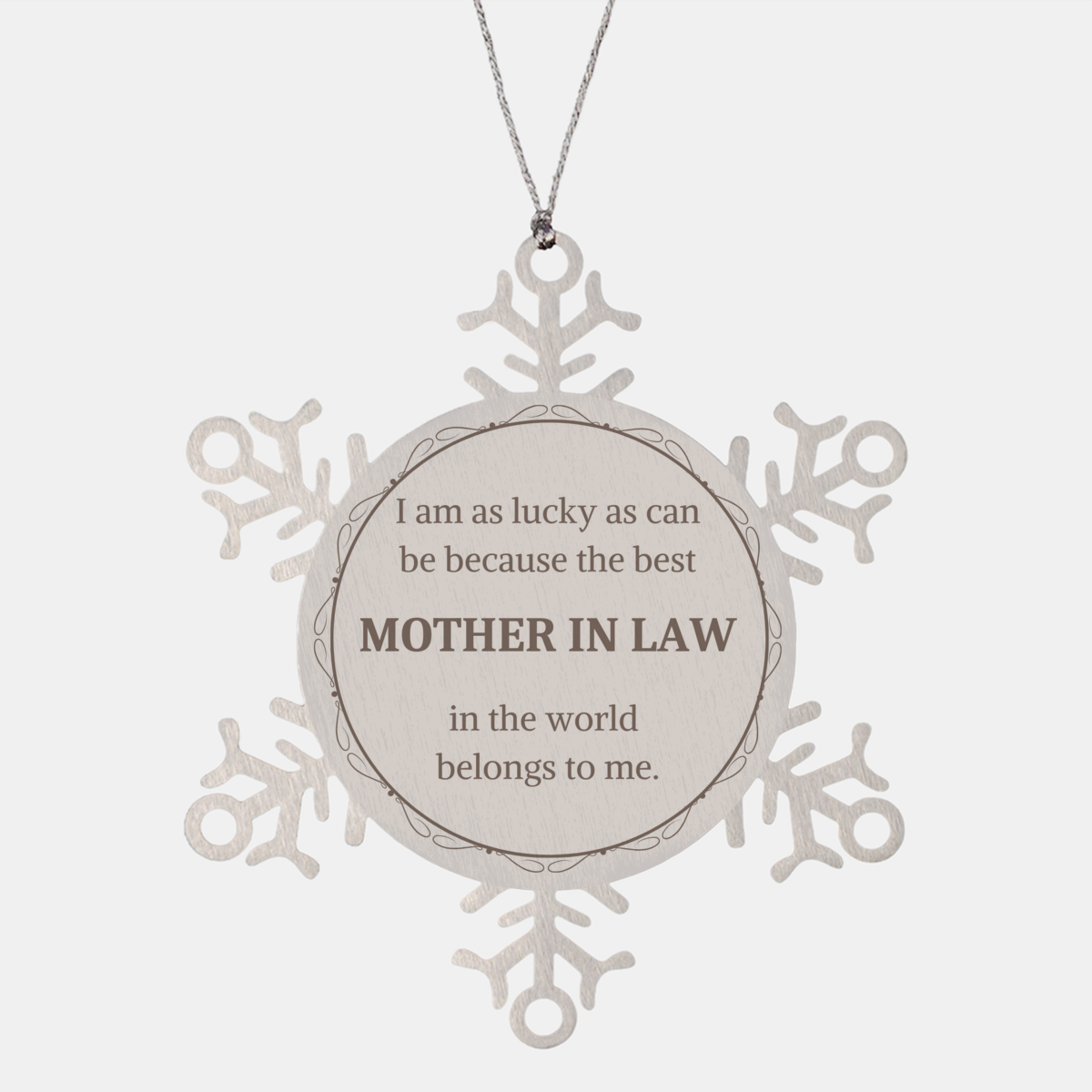 mother in law snowflake ornament the best belongs to me christmas gift for mother in law unique engraved ornament family love and blessings