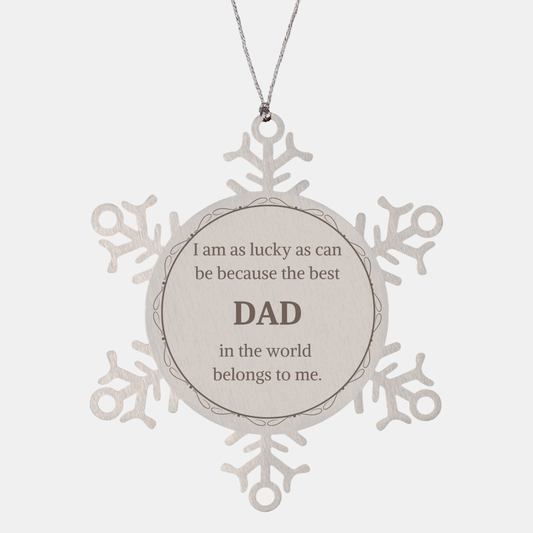 unique dad snowflake ornament engraved holiday gift for the best dad in the world