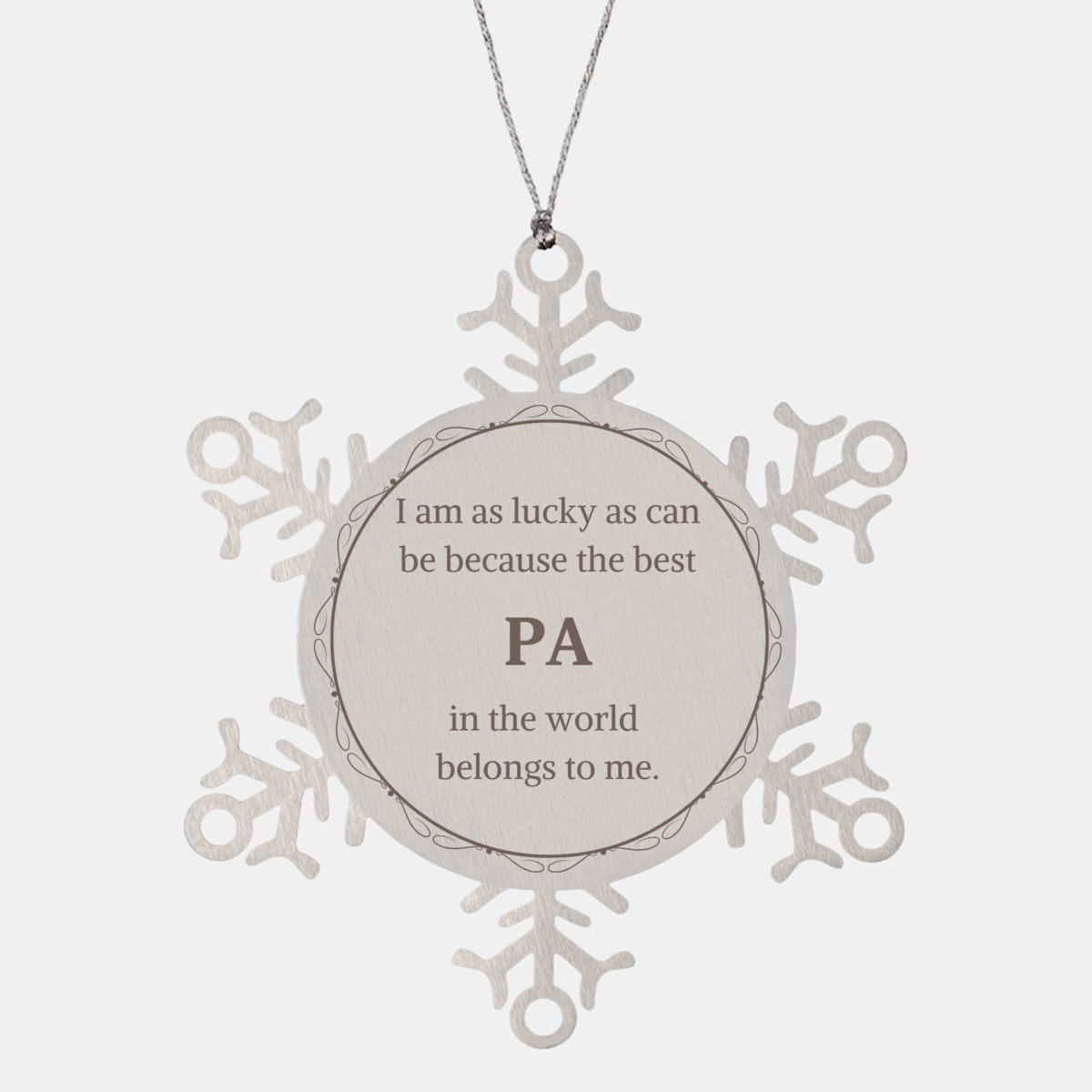 snowflake ornament best pa in the world engraved christmas gift for dad family love and appreciation holiday decor special keepsake remembrance