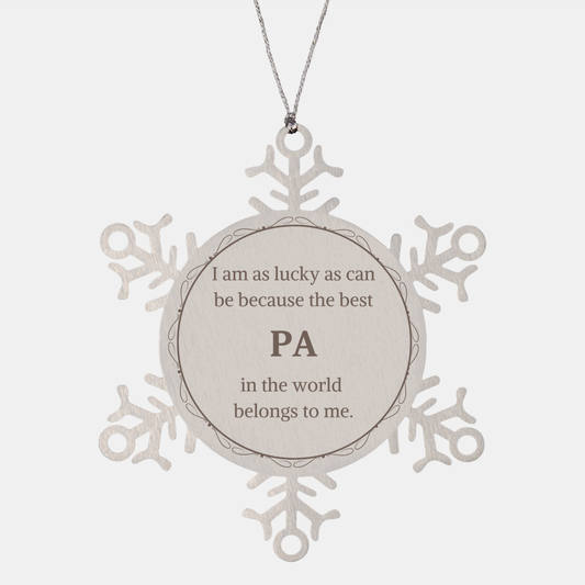 snowflake ornament best pa in the world engraved christmas gift for dad family love and appreciation holiday decor special keepsake remembrance