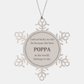 christmas snowflake ornament best poppa belongs to me engraved gift