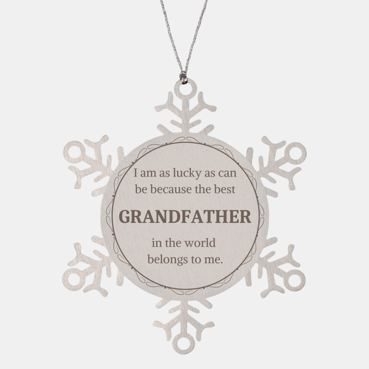 snowflake ornament for the best grandfather in the world unique christmas gift with engraved hope and love for grandfather perfect holiday gift for grandfather inspirational grandfather christmas ornament