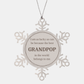 grandpop snowflake ornament unique engraved christmas gift for the best grandpop in the world hope love and family
