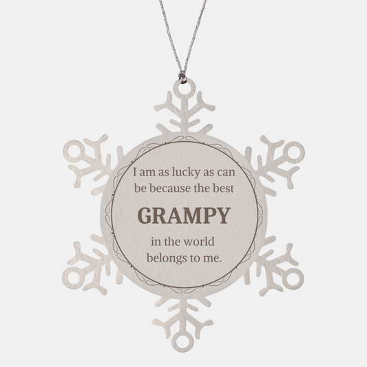 grampy snowflake ornament the best grampy in the world christmas gift for grandfather unique engraved holiday decoration to celebrate family love and hope