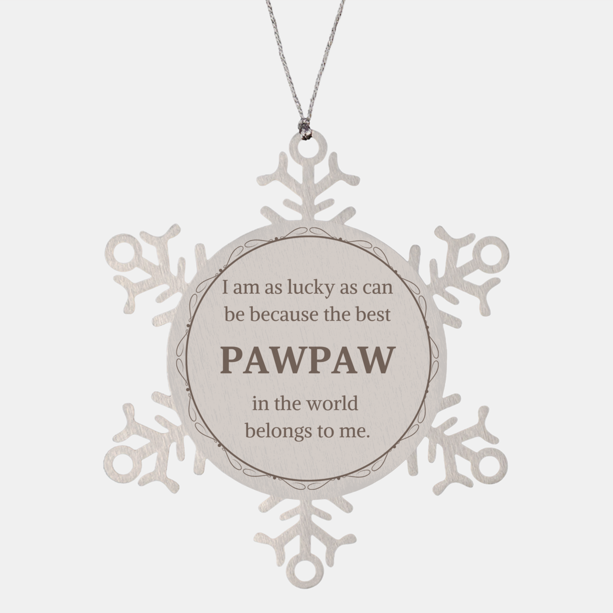 pawpaw snowflake ornament the best pawpaw in the world belongs to me christmas gift for pawpaw unique engraved pawpaw ornament