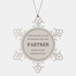 partner snowflake ornament i am lucky best belongs to me christmas