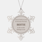 snowflake ornament bestie gift i am lucky to have the best bestie in the world as my friend christmas friendship ornament
