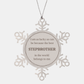 stepbrother snowflake ornament the best stepbrother in the world belongs to me unique christmas gift for stepbrother family christmas tree decor