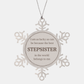 snowflake ornament stepsister best in the world engraved christmas gift