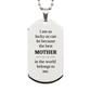 engraved silver dog tag for mother best mom belongs to me inspirational gift for birthday christmas graduation confidence and love