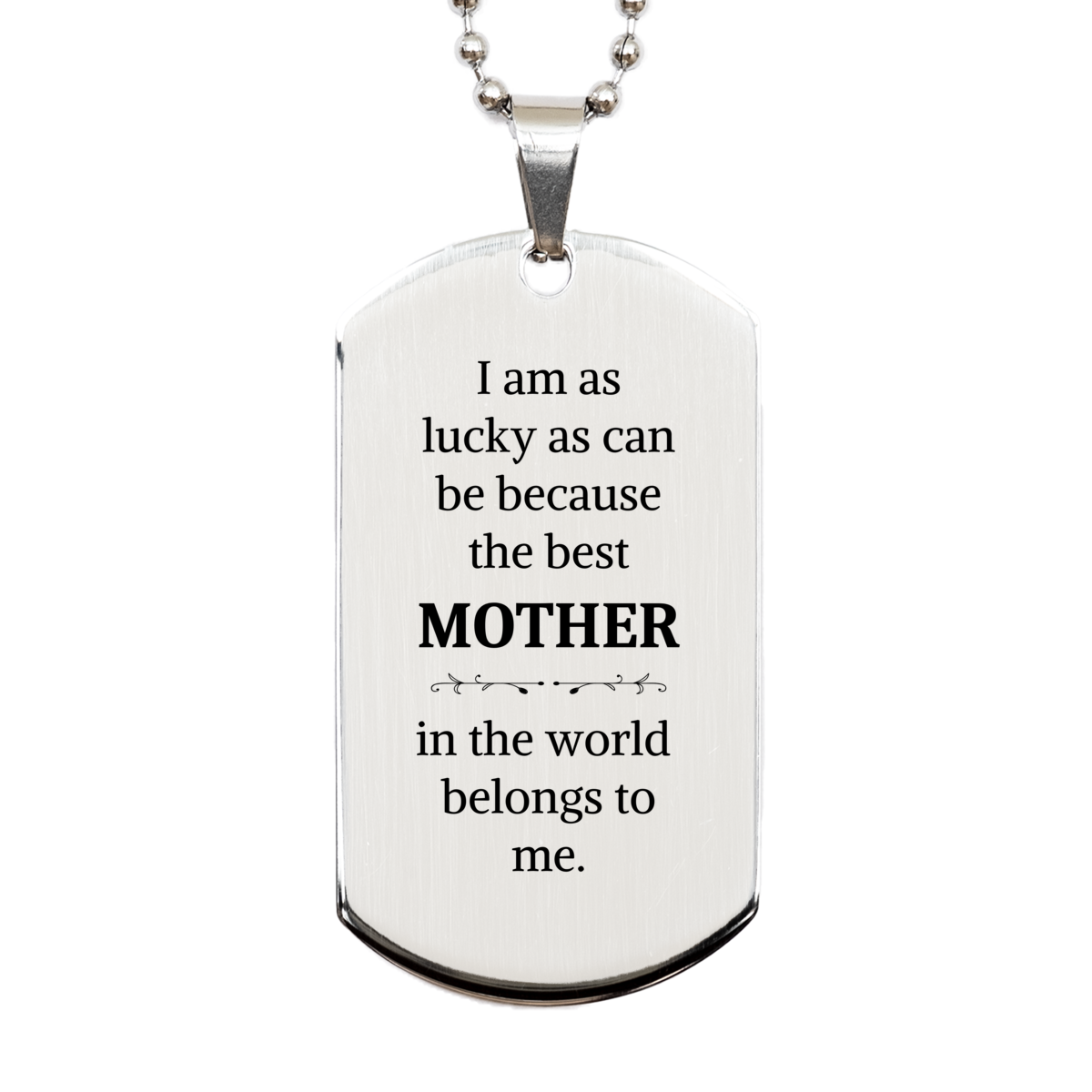 engraved silver dog tag for mother best mom belongs to me inspirational gift for birthday christmas graduation confidence and love
