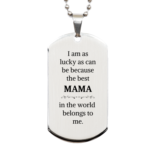 best mama in the world engraved silver dog tag for mothers day birthday christmas gifts unique jewelry for a lucky mama like you