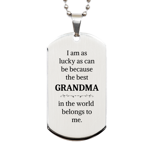 grandma engraved silver dog tag best grandma gift for christmas birthday and special occasions inspirational quote