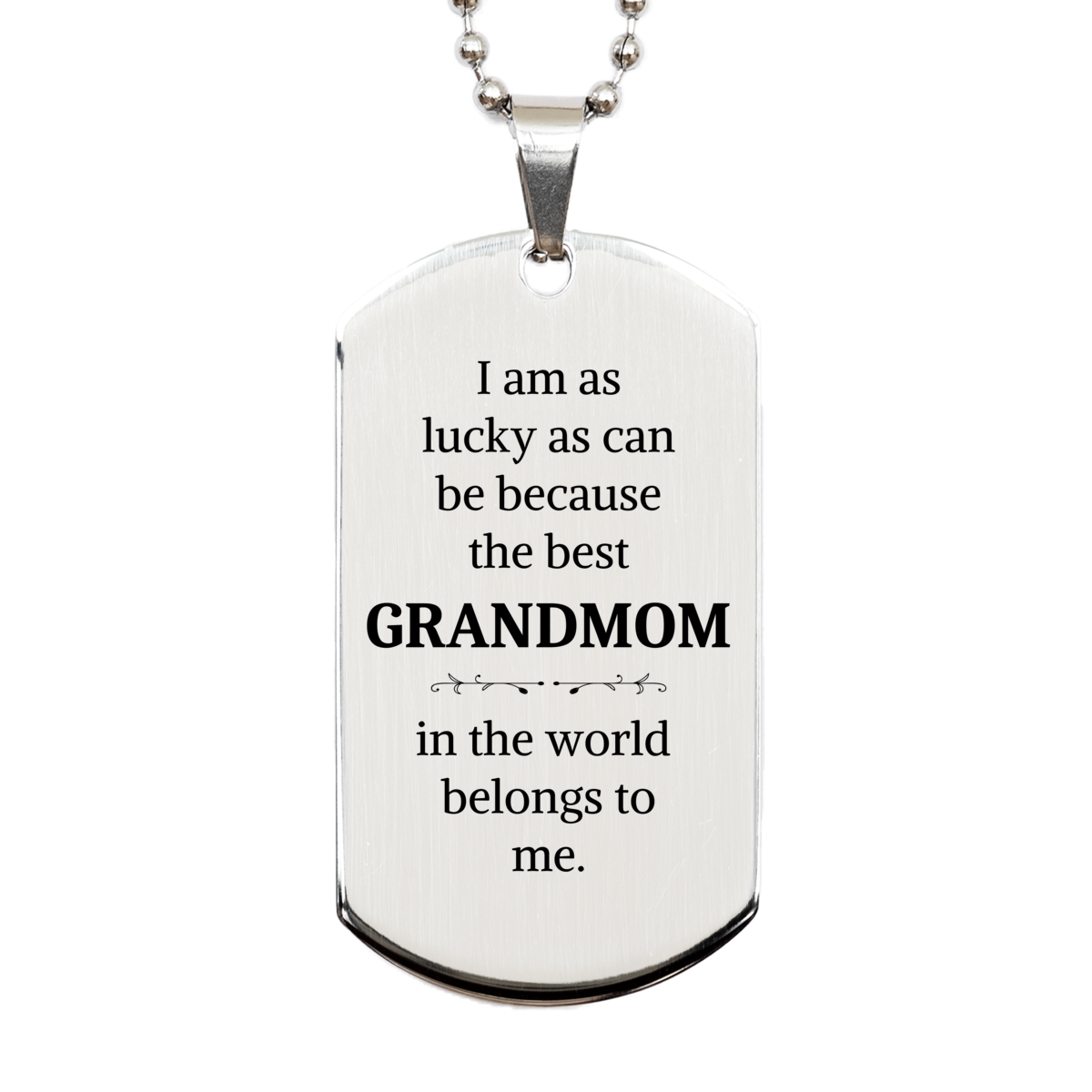 unique engraved silver dog tag gift for grandma best grandmom in the world inspirational birthday christmas jewelry