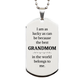 unique engraved silver dog tag gift for grandma best grandmom in the world inspirational birthday christmas jewelry