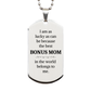 bonus mom silver dog tag the best bonus mom belongs to me special gift for mothers day birthday christmas and more