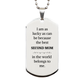 silver dog tag for second mom engraved inspirational quote unique gift for mothers day birthday christmas confidence and hope with best second mom