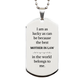 mother in law silver dog tag unique engraved gift for holidays and graduation i am as lucky as can be
