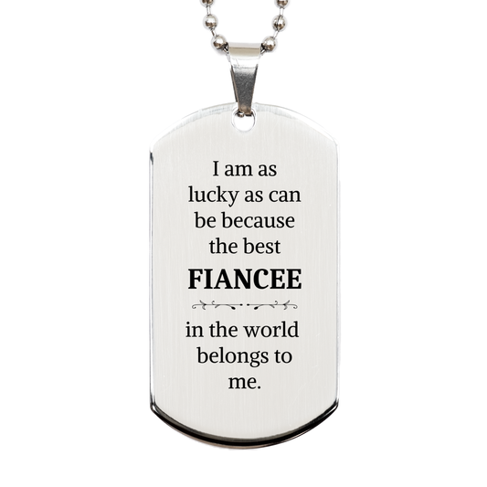 fiancee engraved silver dog tag the best fiancee belongs to me perfect gift for anniversary and birthday