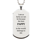 engraved silver dog tag for pappy the best pappy belongs to me perfect birthday or veterans day gift