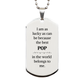 pop inspired engraved silver dog tag the best pop in the world belongs to me perfect gift for birthday christmas and veterans day
