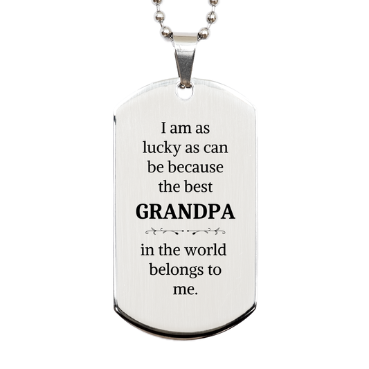 grandpa dog tag engraved with best grandpa in the world unique gift for birthday christmas veterans day graduation and more