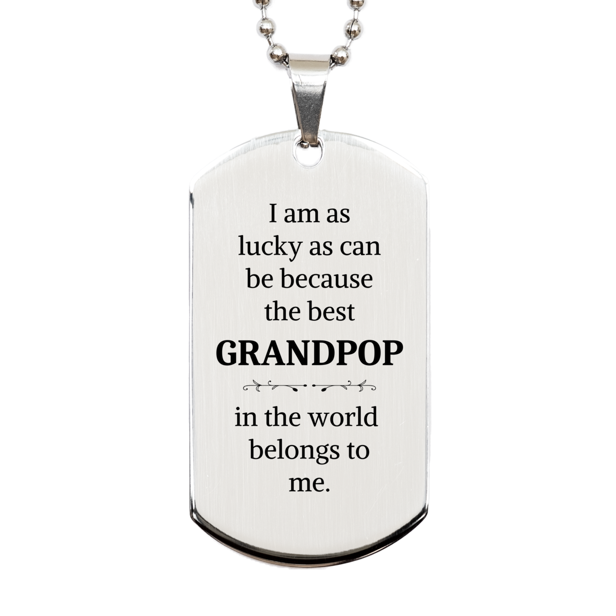 engraved silver dog tag best grandpop in the world perfect christmas gift for grandpop unique grandpop dog tag inspirational grandpop gift