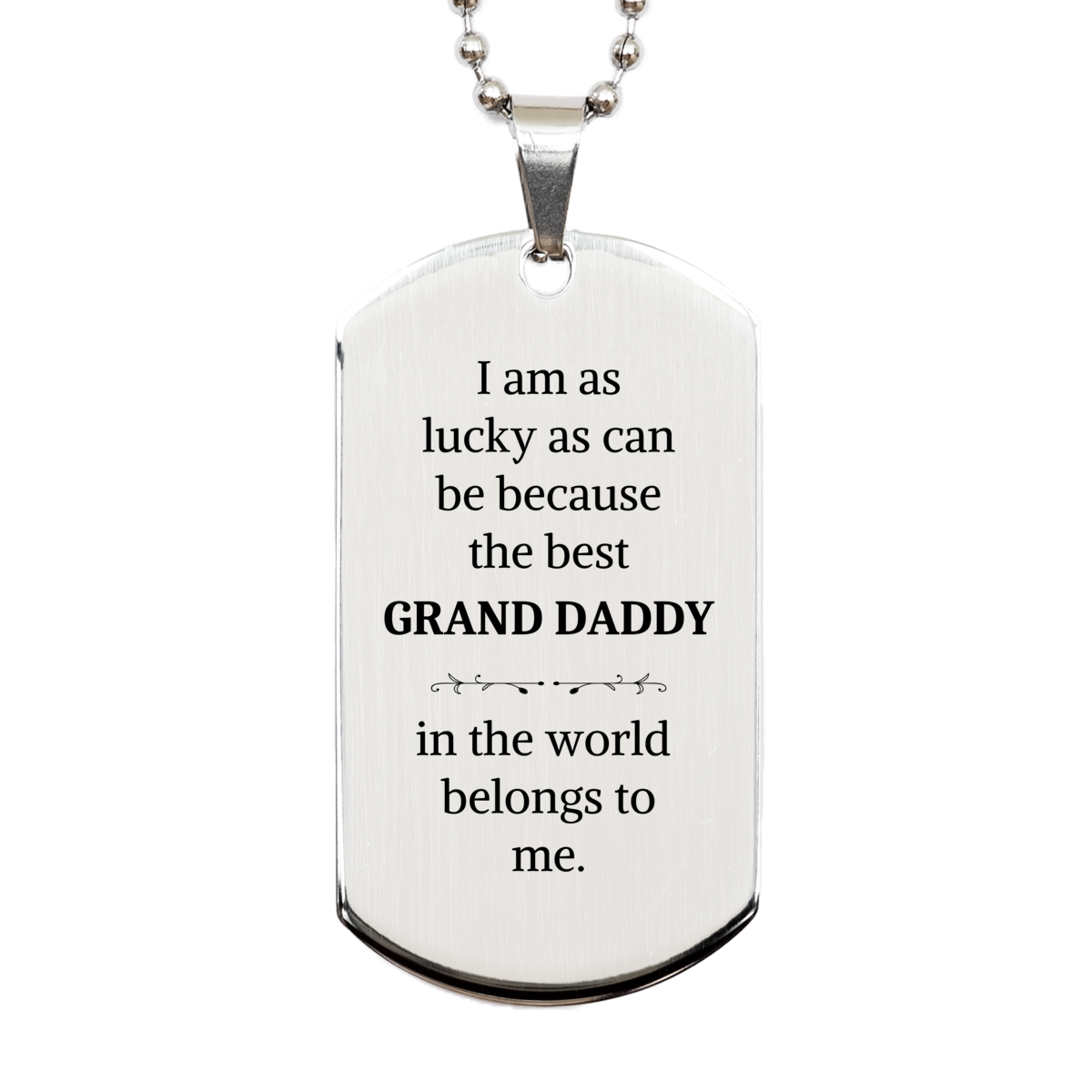 grand daddy engraved silver dog tag the best grand daddy belongs to me unique gift for birthday christmas and graduation