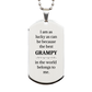 engraved silver dog tag grampy gift best grampy belongs to me inspirational christmas birthday veterans day present for grampy in the world