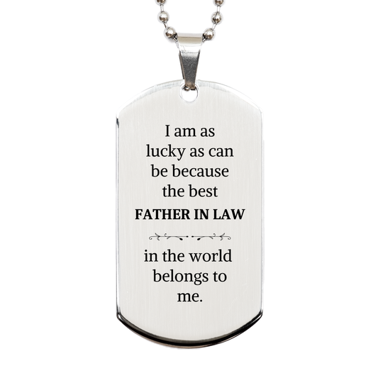 father in law silver dog tag best father in law belongs to me engraved thank you gift for birthday christmas graduation veterans day