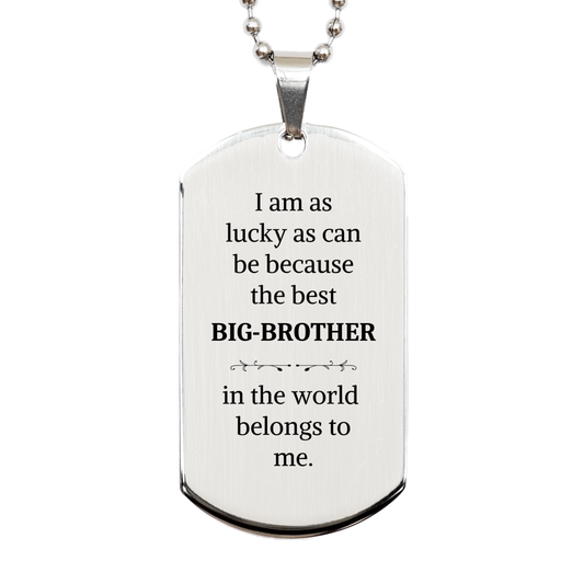 engraved silver dog tag big brother gift best brother belongs to me inspirational christmas birthday present for him