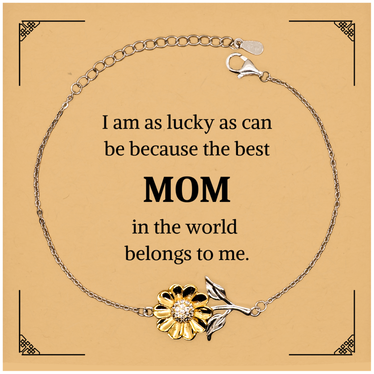 sunflower bracelet for mom engraved quote perfect jewelry gift for her on birthday christmas graduation inspirational confidence jewelry for mom