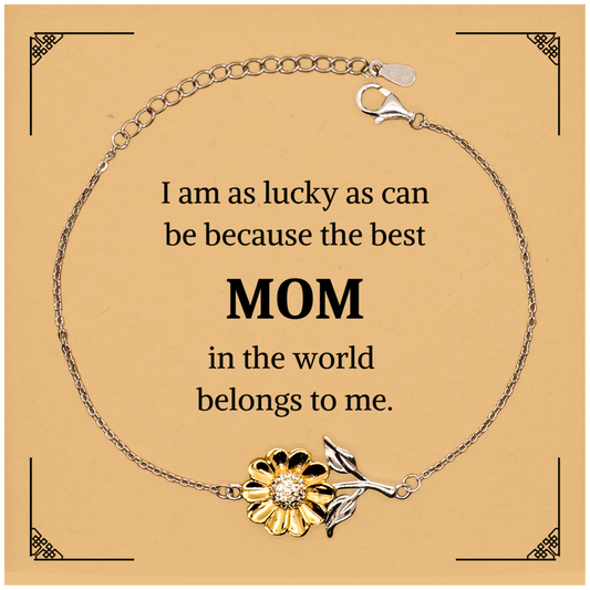 sunflower bracelet for mom engraved quote perfect jewelry gift for her on birthday christmas graduation inspirational confidence jewelry for mom
