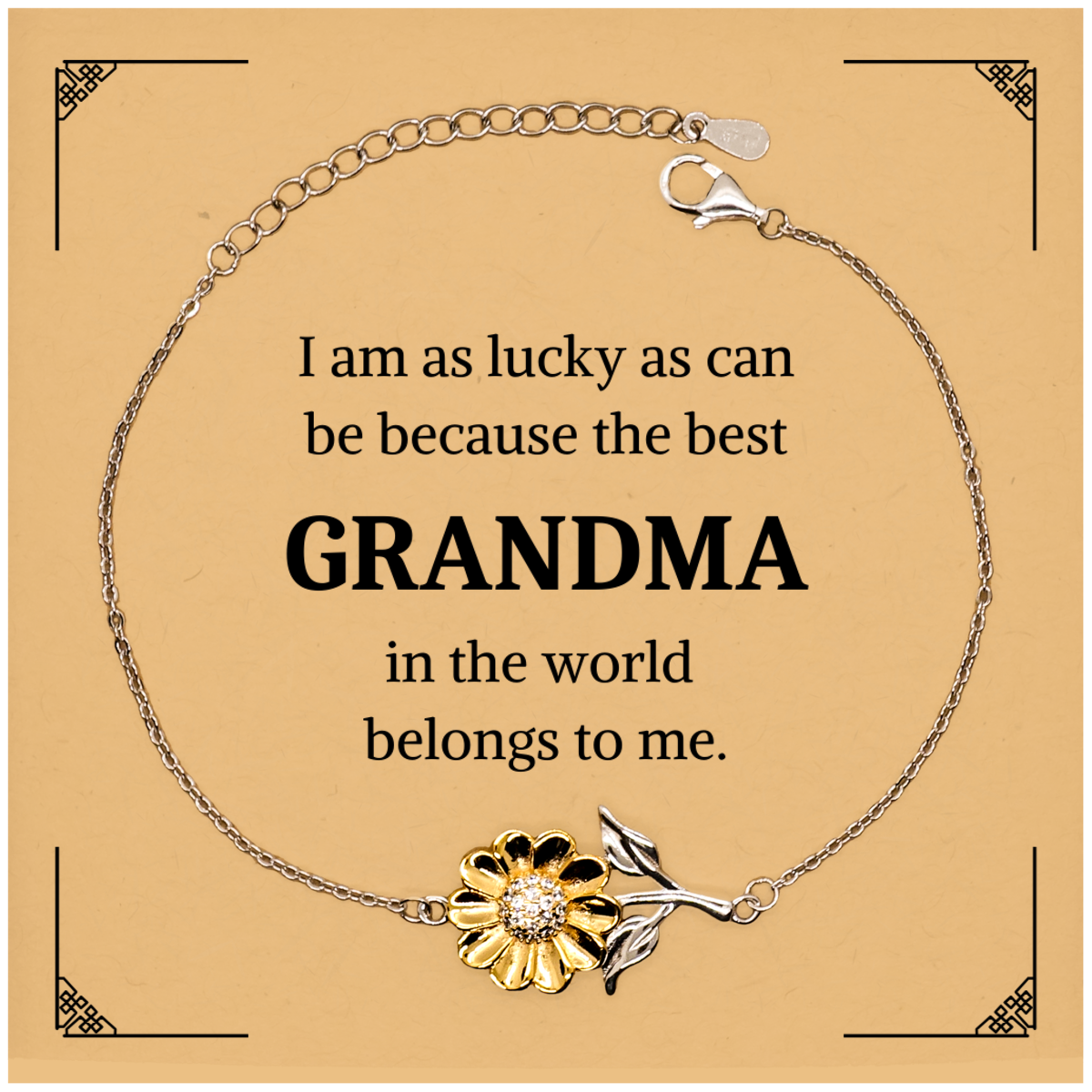 grandma sunflower bracelet the best grandma in the world belongs to me perfect birthday gift for grandma hope and love filled thanksgiving christmas or graduation present