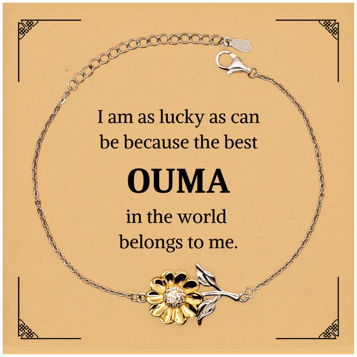 ouma sunflower bracelet the perfect gift for your amazing ouma birthday holidays christmas inspirational jewelry