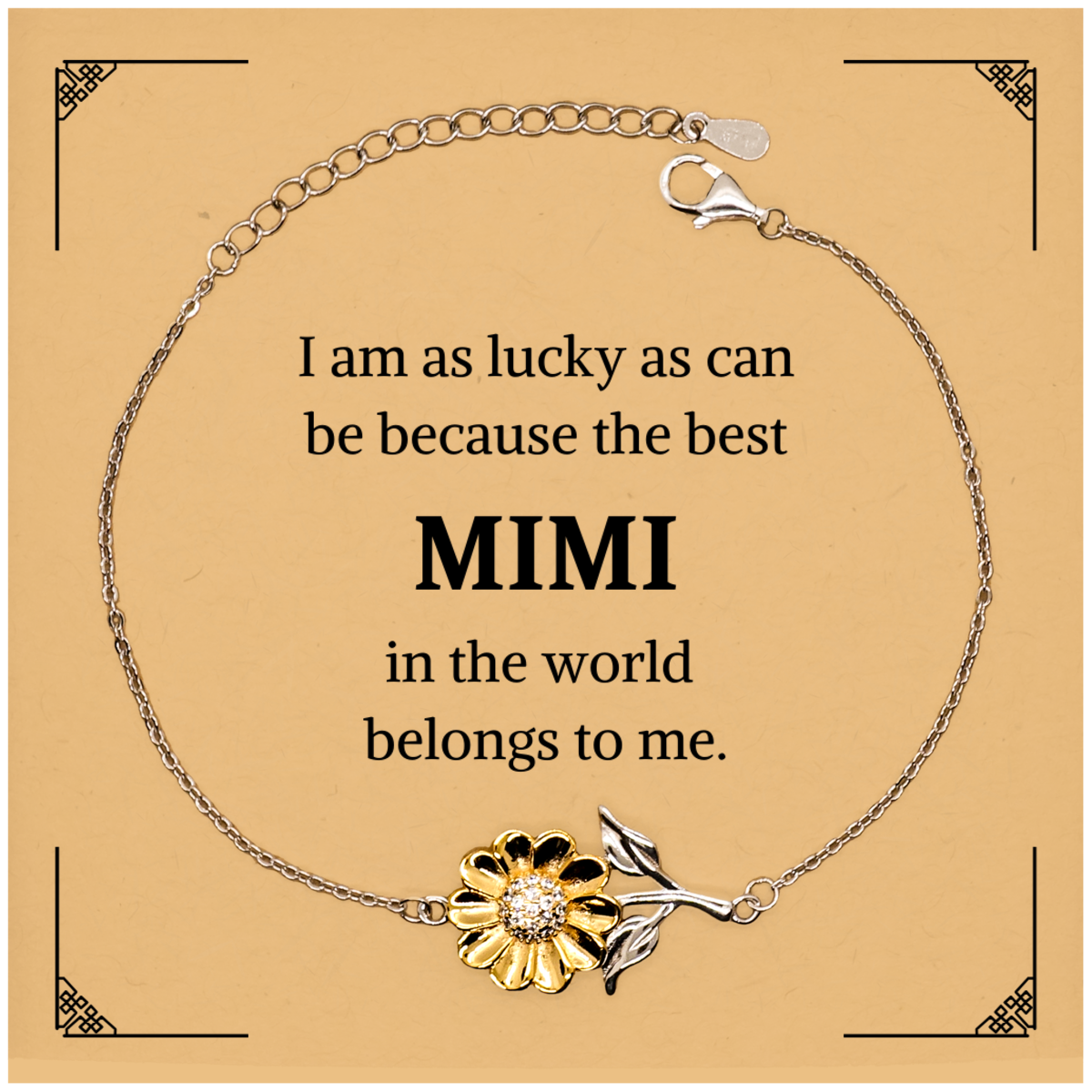 sunflower bracelet for mimi best mimi in the world engraved gift for grandmother mothers day birthday christmas confidence love token unique jewelry for grandparents day sunflower bracelet for mimi
