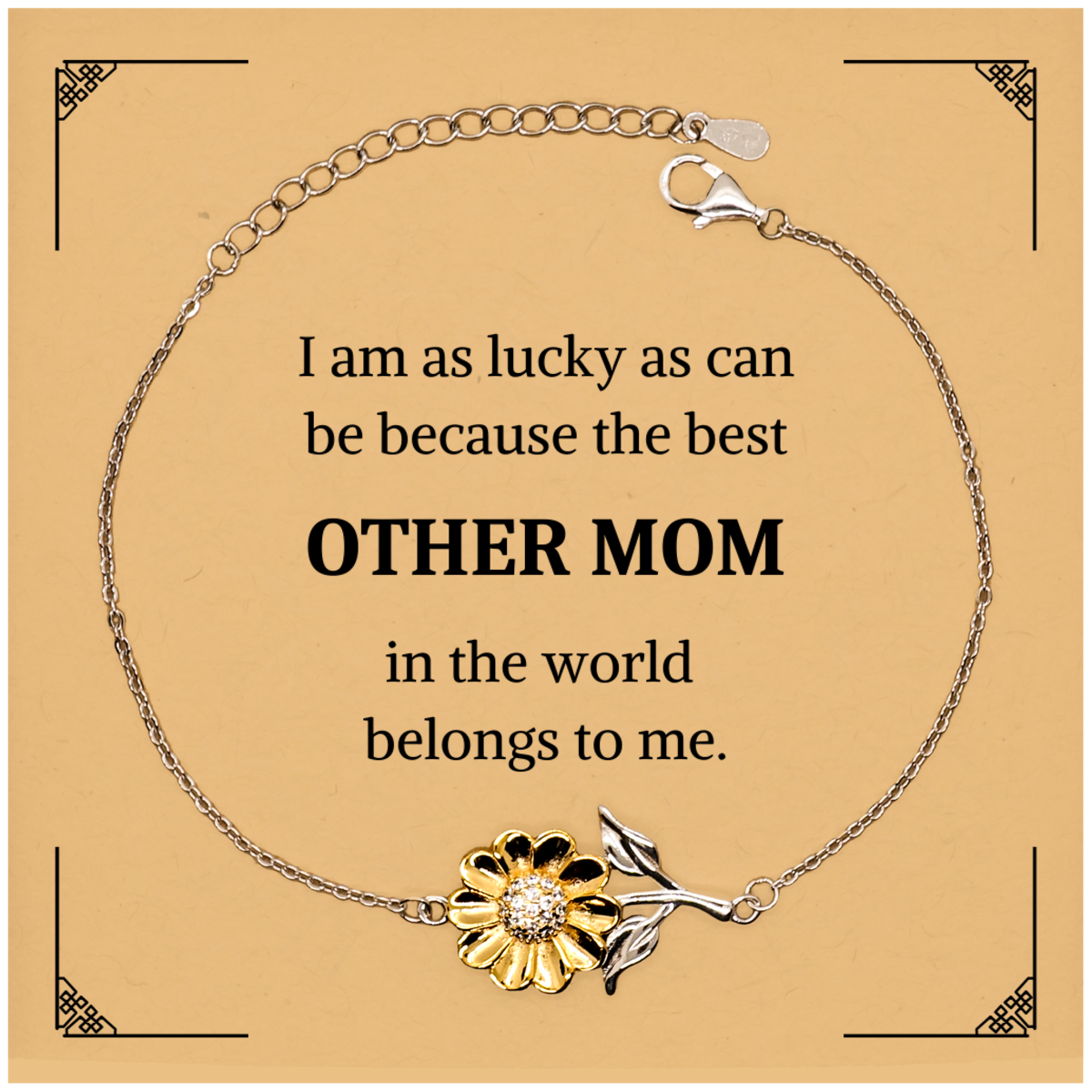 unique sunflower bracelet for the best other mom engraved jewelry gift for mothers day birthday christmas with inspirational quote