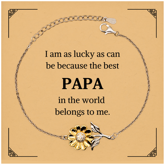 engraved sunflower bracelet for papa best unique gift for birthday christmas and holidays confidence and inspiration for the best papa in the world