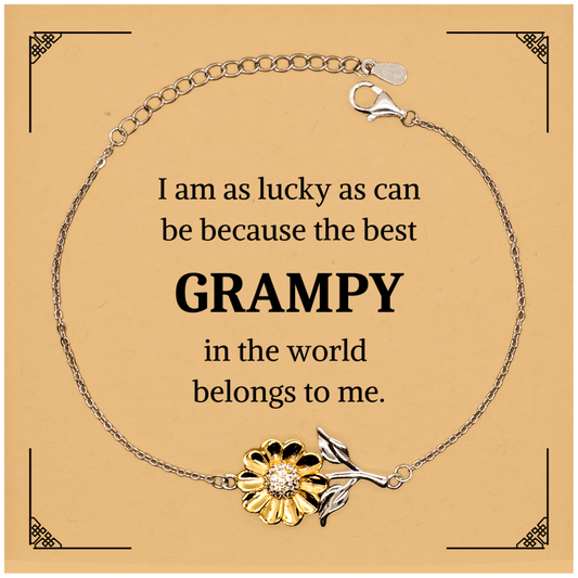 grampy sunflower bracelet the perfect gift for grampy on christmas birthday or any occasion engraved inspirational quote for confidence and hope