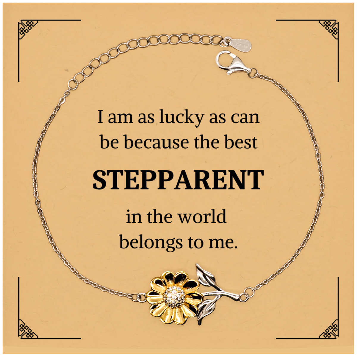 stepparent sunflower bracelet the perfect gift for a special stepparent on christmas birthday or graduation inspirational engraved quote