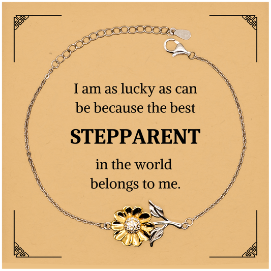 stepparent sunflower bracelet the perfect gift for a special stepparent on christmas birthday or graduation inspirational engraved quote