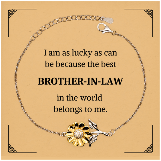 brother in law sunflower bracelet the best brother engraved gift for birthday christmas graduation inspirational unique jewelry for him