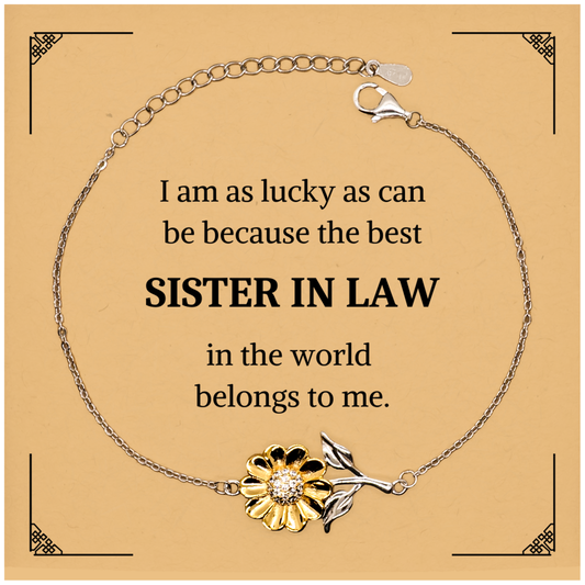 sunflower bracelet for sister in law beautifully engraved jewelry to celebrate family love and friendship perfect birthday or christmas gift idea for sister in law