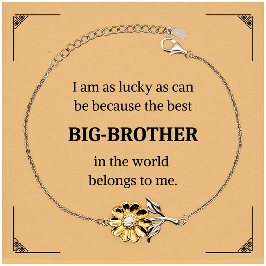 big brother sunflower bracelet a unique gift for the best big brother in the world engraved with hope and confidence for birthdays and holidays